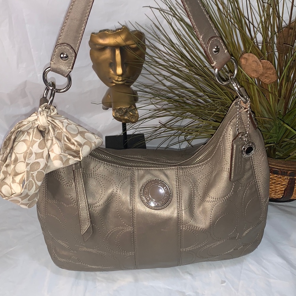 COACH High Shine Taupe Shoulder bag
